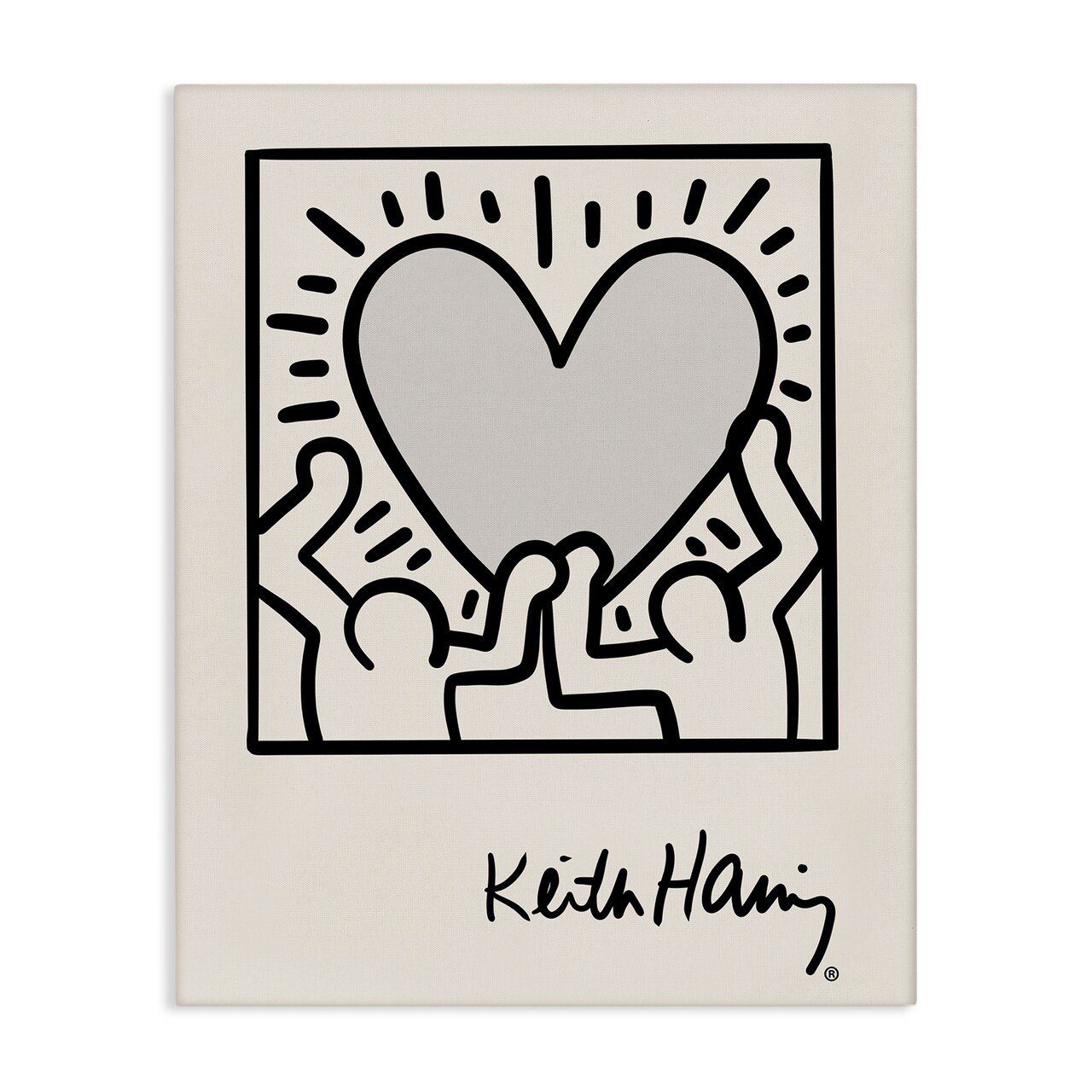 Stupell Industries Classic Heart Symbol Keith Haring Canvas Wall Art